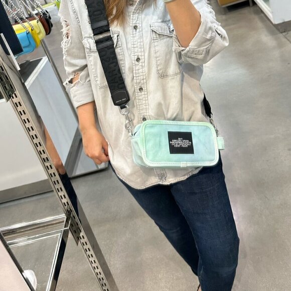 NWT！Marc Jacobs The Camera Bag -Tie dye Blue -canvas - Picture 6 of 16